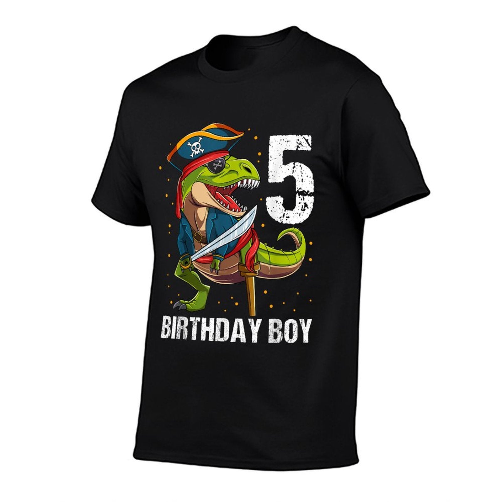 5 Years Old Dinosaur Pirate 5th Birthday Boy  Eco-friendly Material T-Shirt