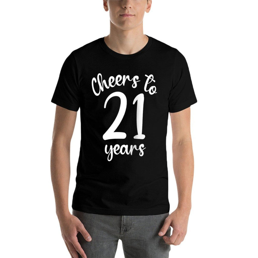 21st Birthday Cheers To 21 Years Twenty First Birthday Raglan Baseball  Trendy Pattern T-Shirt