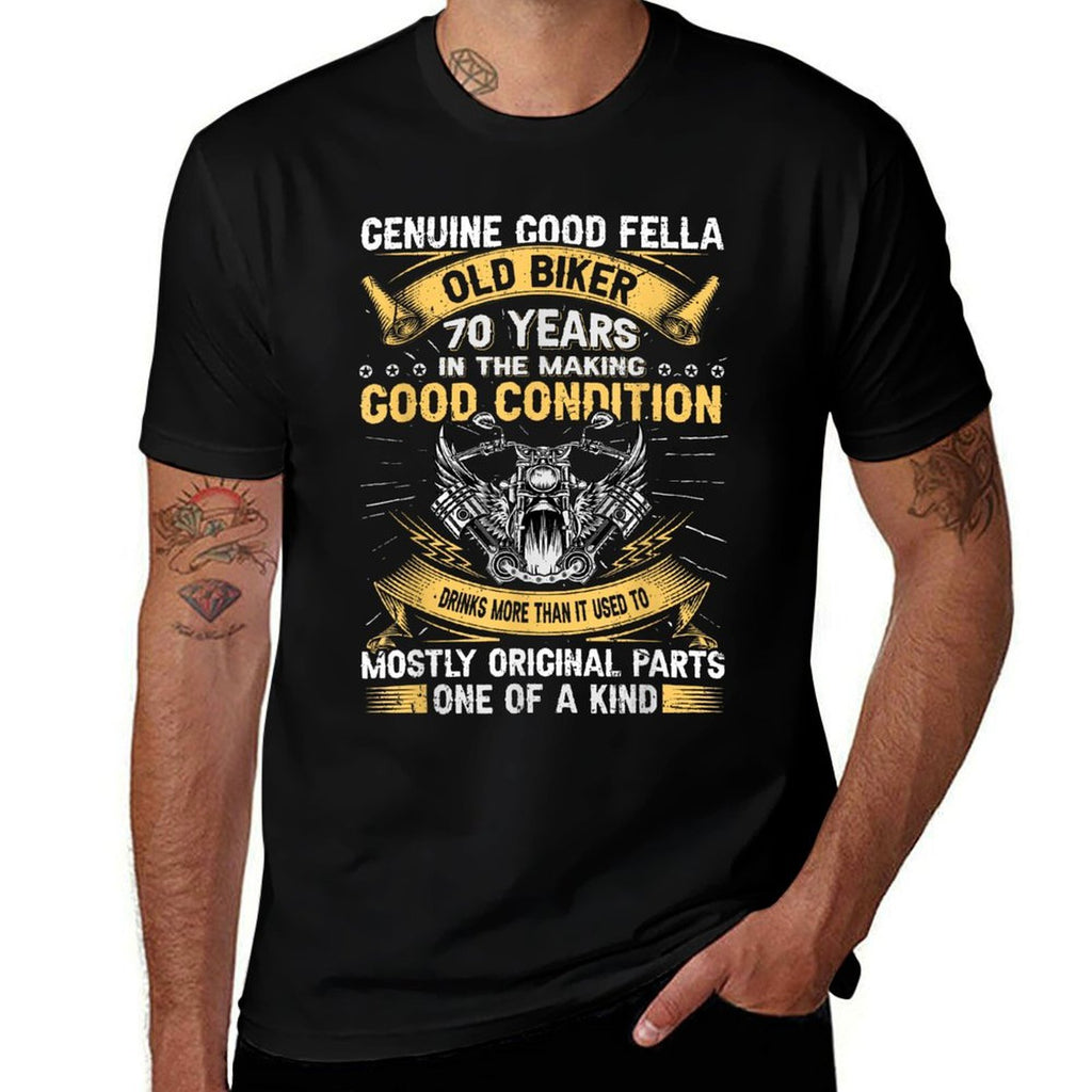 Old Biker 70 Years In The Making 70th Birthday Biker  Breathable T-Shirt