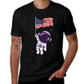 4th Of July Astronaut USA American Funny Patriotic  Tagless Design T-Shirt