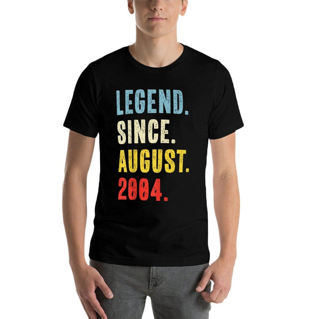 21 Year Old Legend Since August 2004 Retro 21st Birthday  Graphic-printed T-Shirt