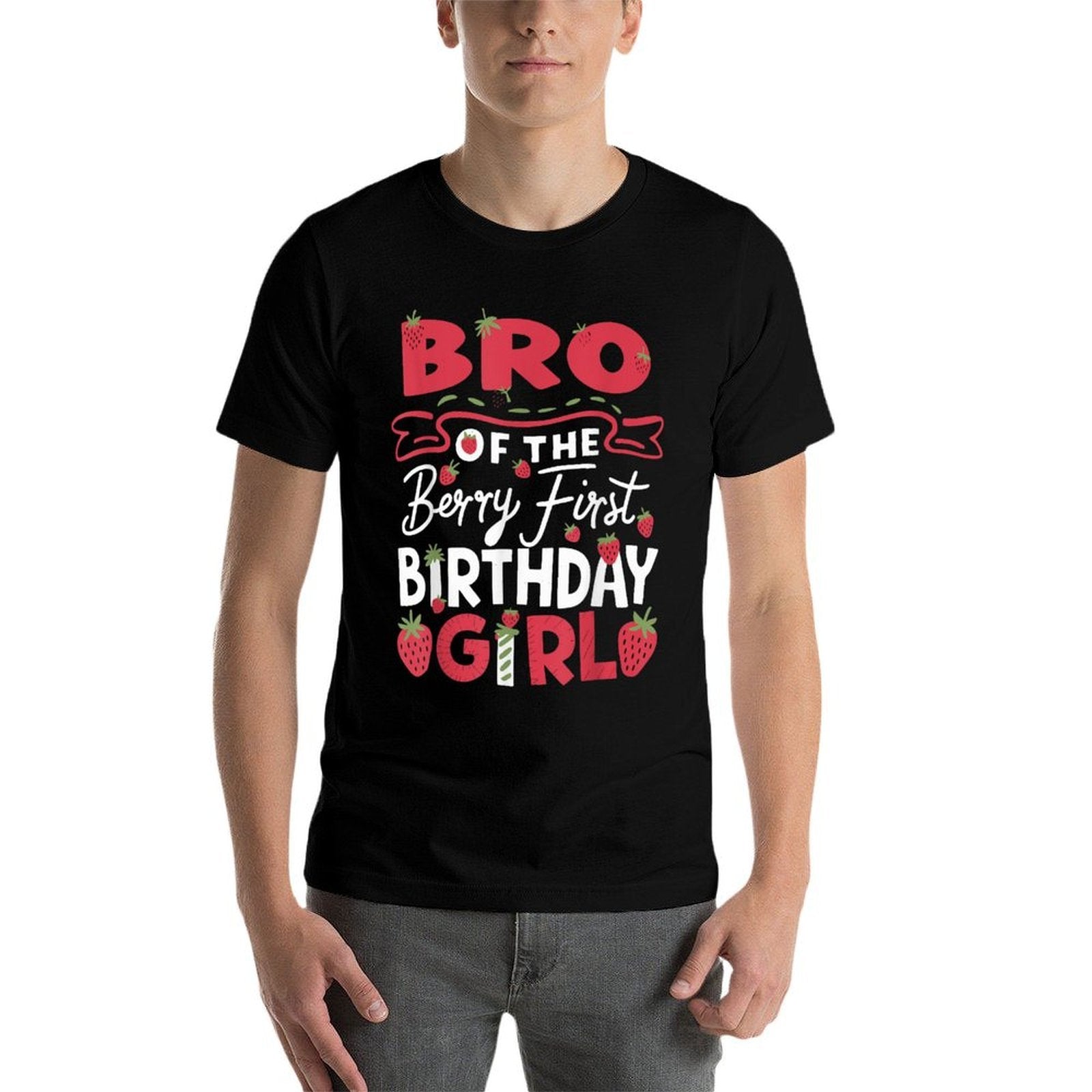 Bro Of The Berry First Birthday Girl Strawberry Brother  Vintage-inspired T-Shirt