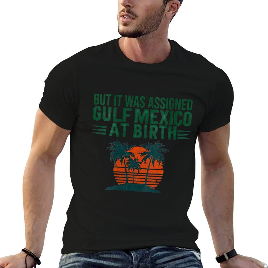 Womens But It Was Assigned Gulf Of Mexico At Birth Retro Vintage  Polyester Blend T-Shirt