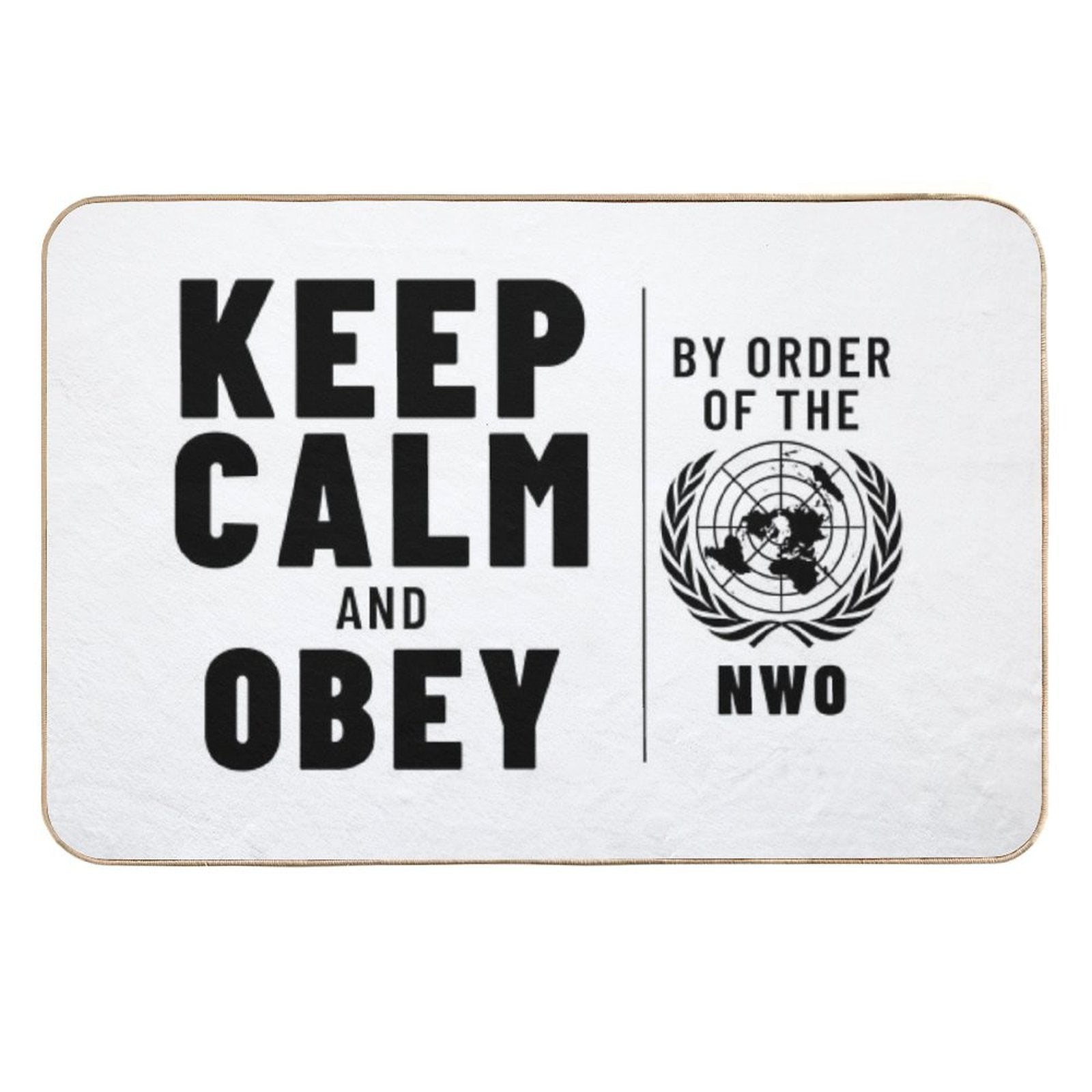 KEEP CALM AND OBEY NWO OBEY Inspired by The Movie THEY LIVE Starring Roddy Piper  Slip-Resistant Bath Mat
