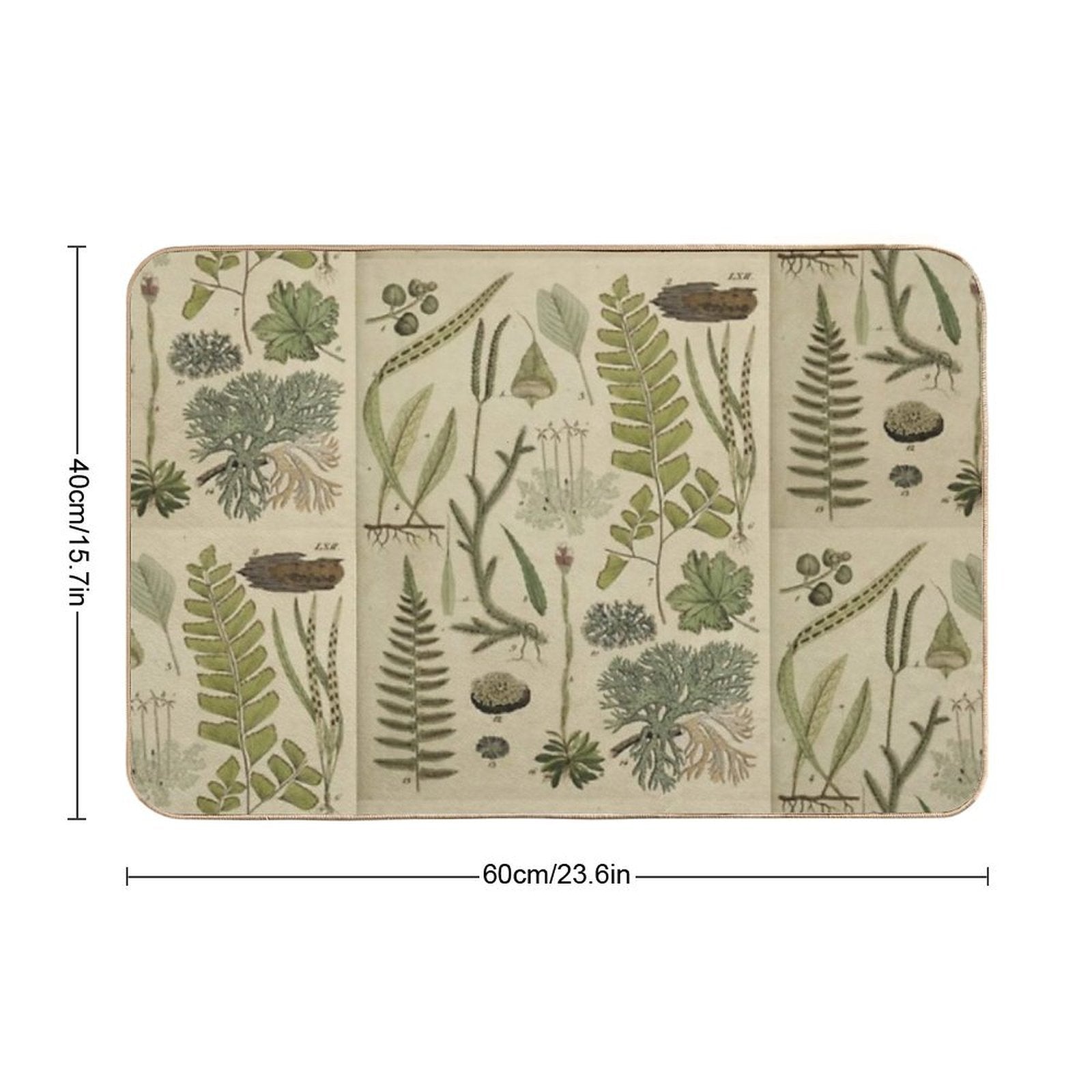 Ferns And Lichen  Eco-Friendly Bath Mat