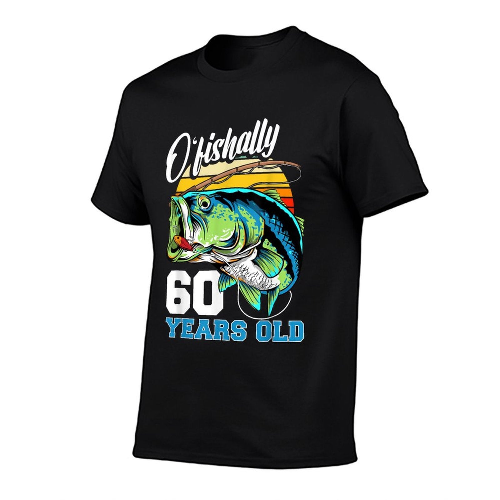 Ofishally 60 Years Old Fisherman 60th Birthday Fishing  Moisture-wicking T-Shirt