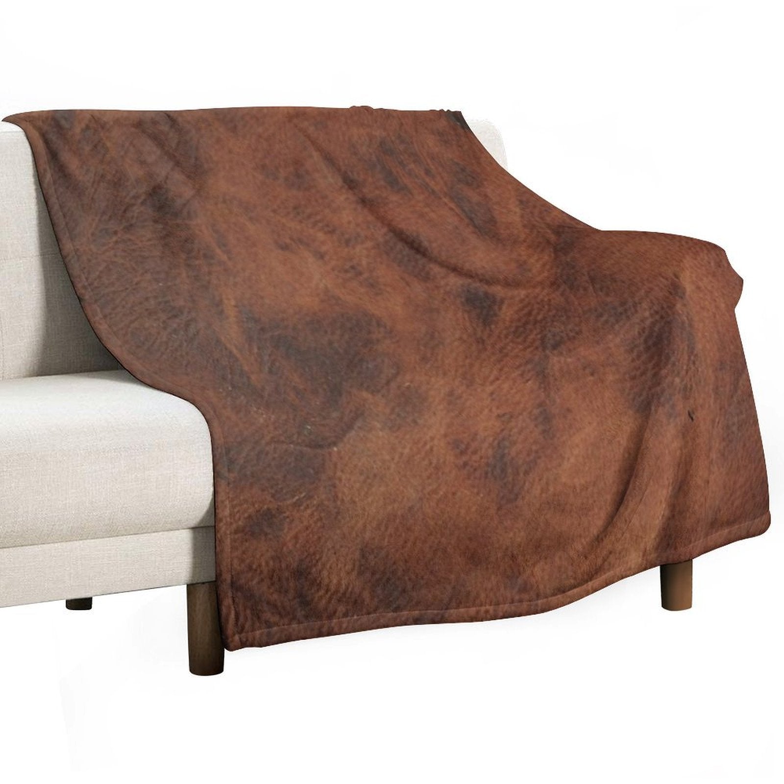 Leather Clouded Pattern Dark Premium Throw Blanket
