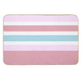 Strawberry And Blue Gum Stripes  Slip-Resistant Bath Mat