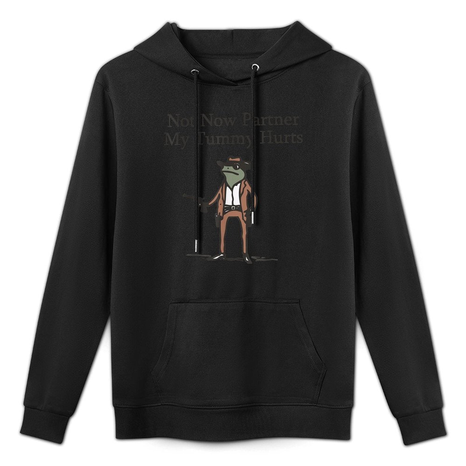 Not Now Partner My Tummy Hurts Funny Stomach Ache Survivor Customizable Surface Hoodie