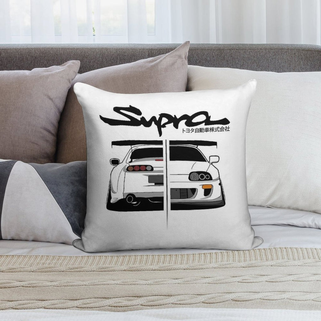 Toyota Supra MK IV - CarCorner Soft Shrink-Resistant Throw Pillow