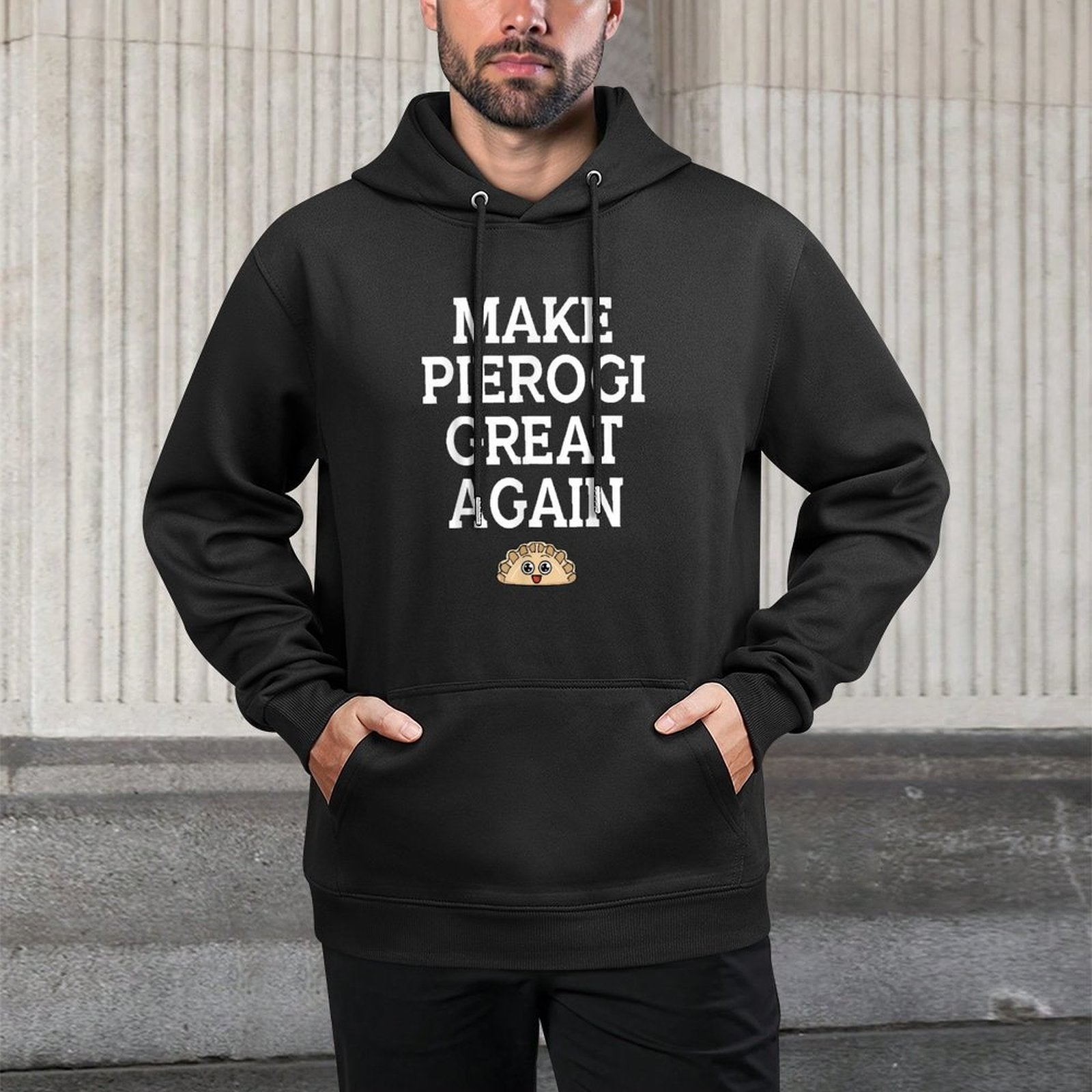 Make Pierogi Great Again, Funny Polish Food Poland Pierogies Breathable Fabric Hoodie