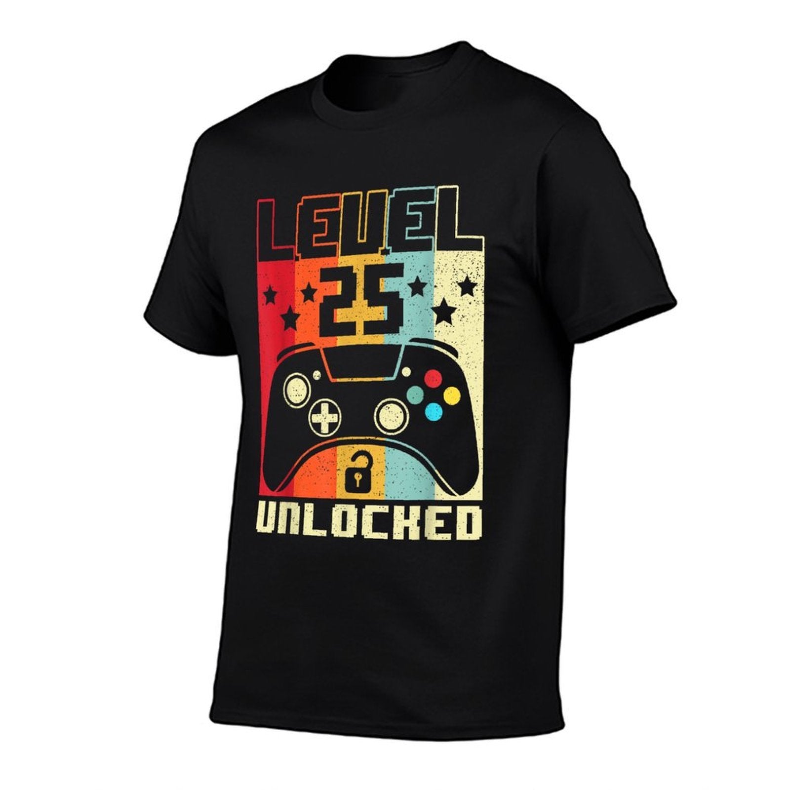 Level 25 Unlocked Funny Video Gamer 25th Birthday Gift  Vintage-inspired T-Shirt
