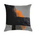 Minimal Orange on Black Soft Anti-Pilling Throw Pillow