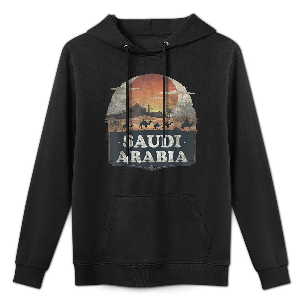 Retro Saudi Arabia Landscape Vintage Souvenir Durable Construction Hoodie