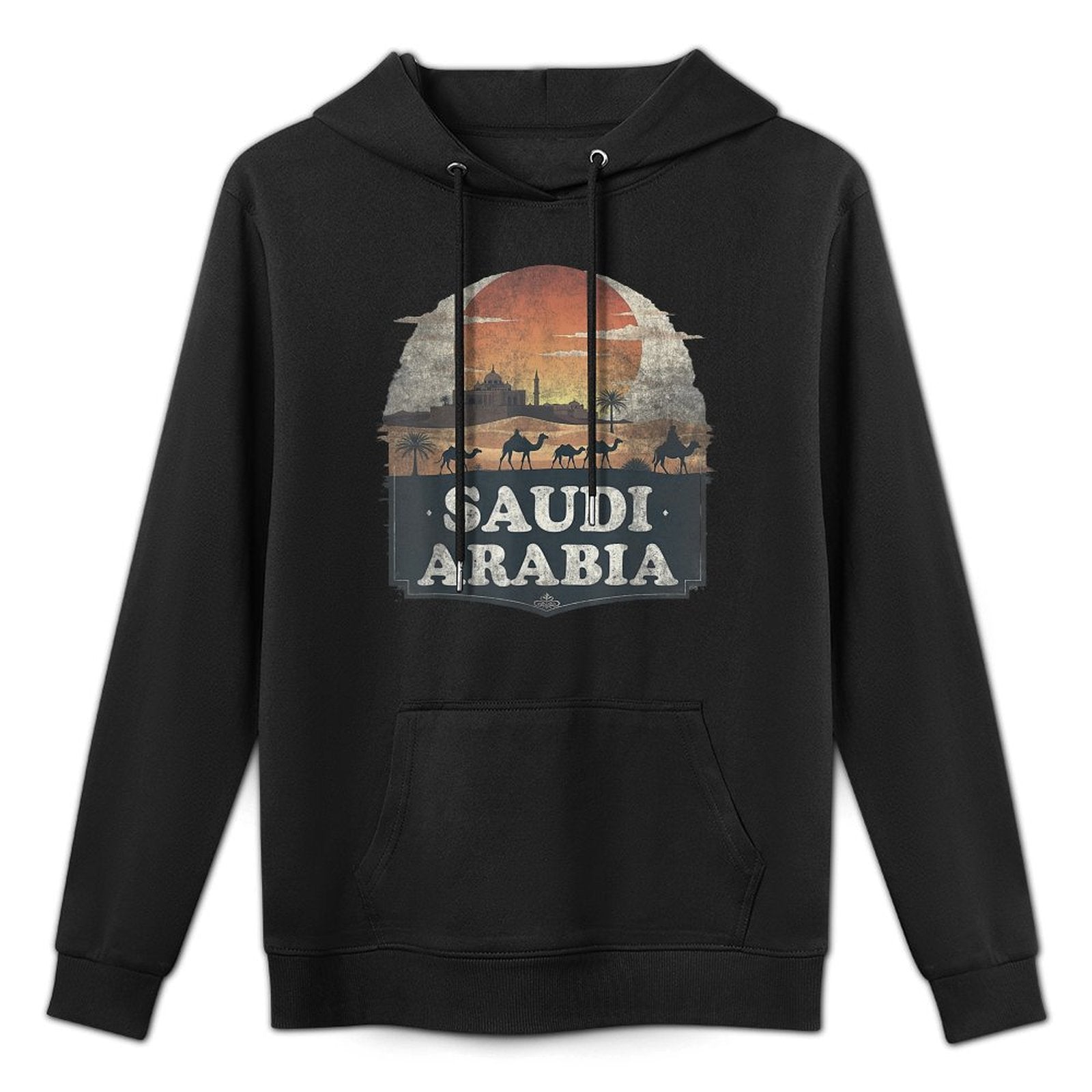 Retro Saudi Arabia Landscape Vintage Souvenir Durable Construction Hoodie