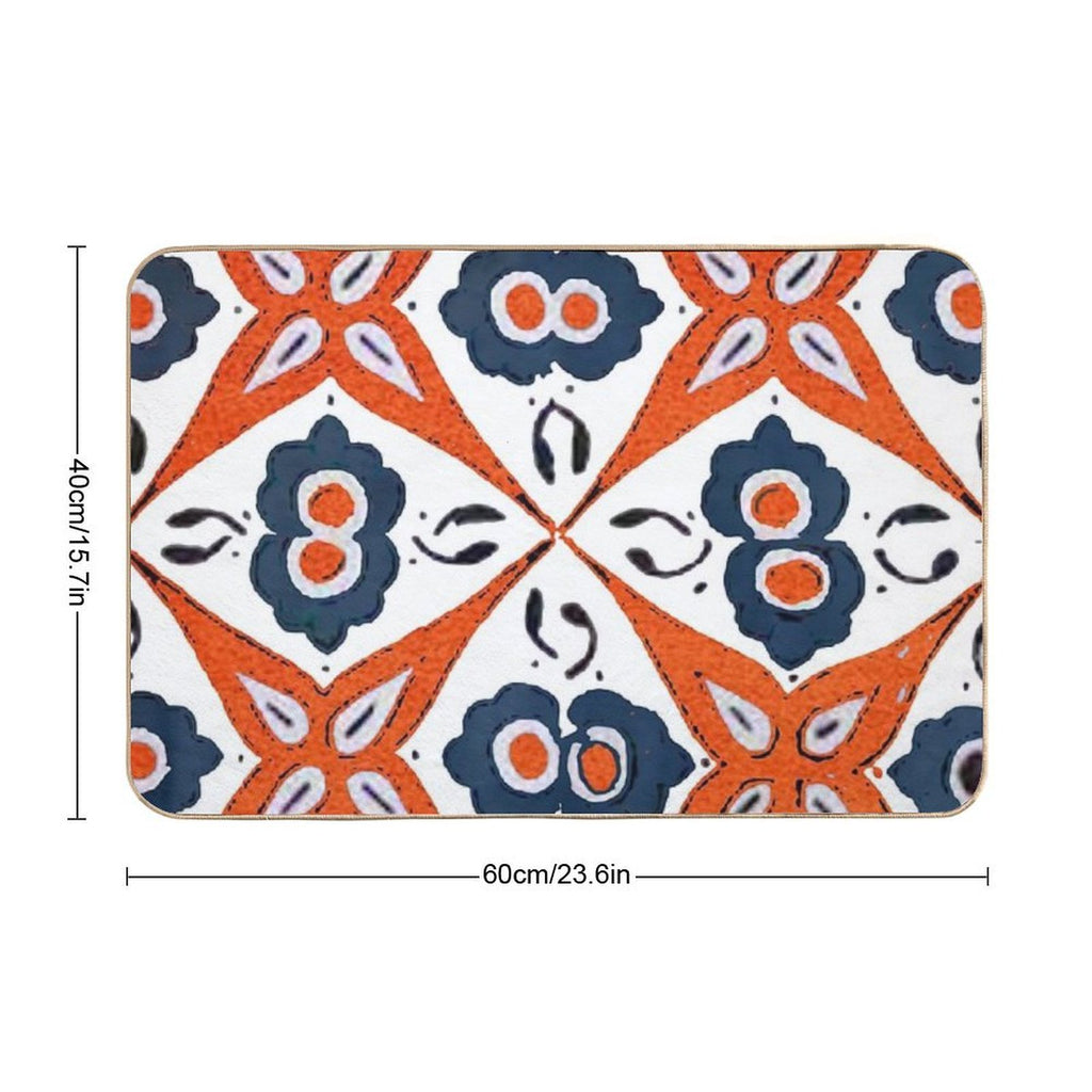 Colorful Moroccan Kilim  Boho Pillows Design  Absorbent Bath Mat