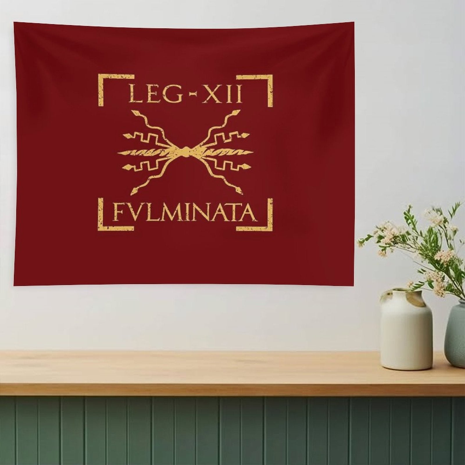 Legio XII Fulminata Thunderbolt Emblem Roman Legion Tapestry