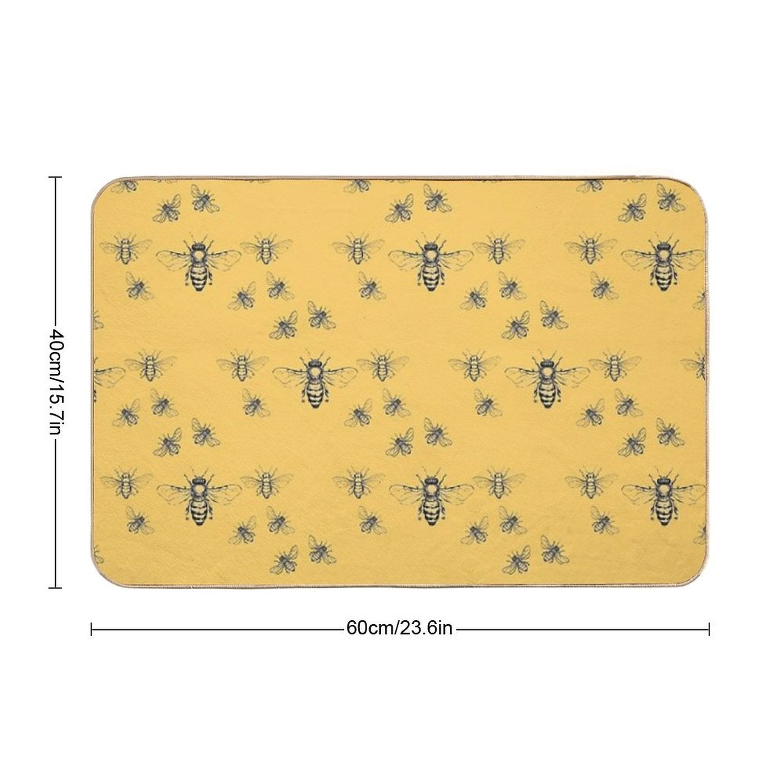 Honey Bee Pattern  Toxin-Free Bath Mat