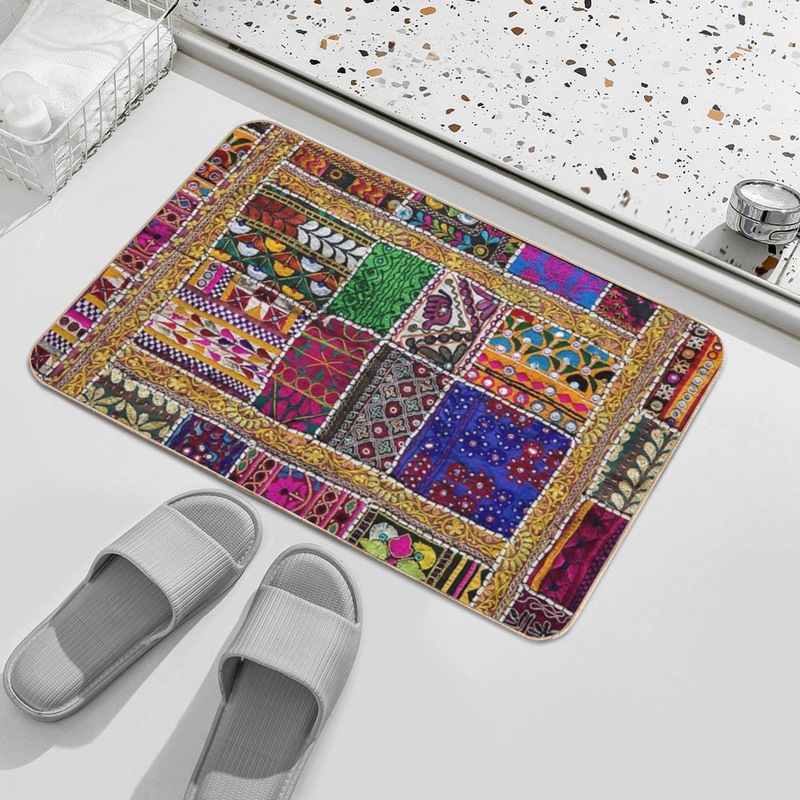 Patchwork  Absorbent Bath Mat