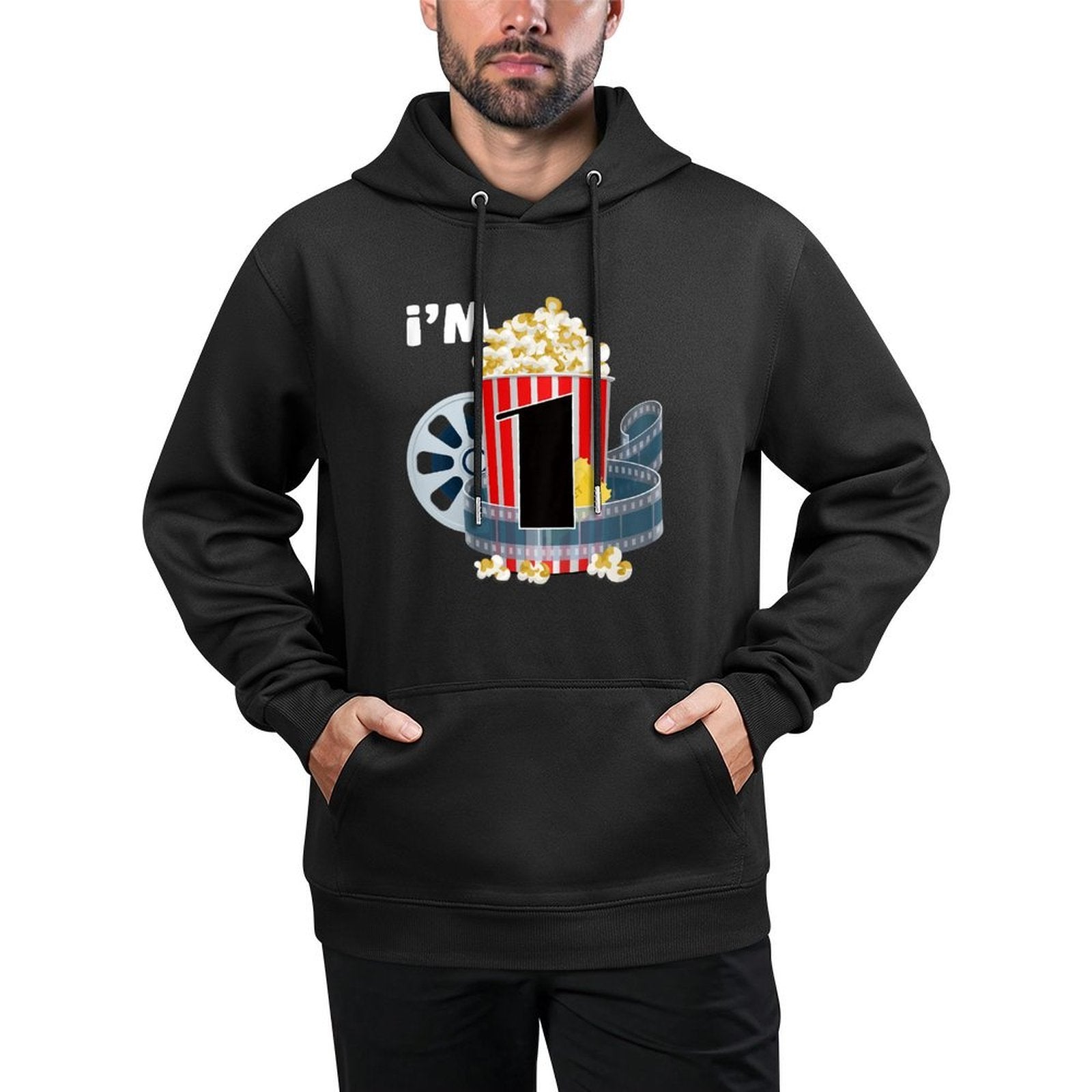 Kids 1st Birthday Movie Night Theme Party 1 Year Old Birthday Medium-Weight Fabric Hoodie