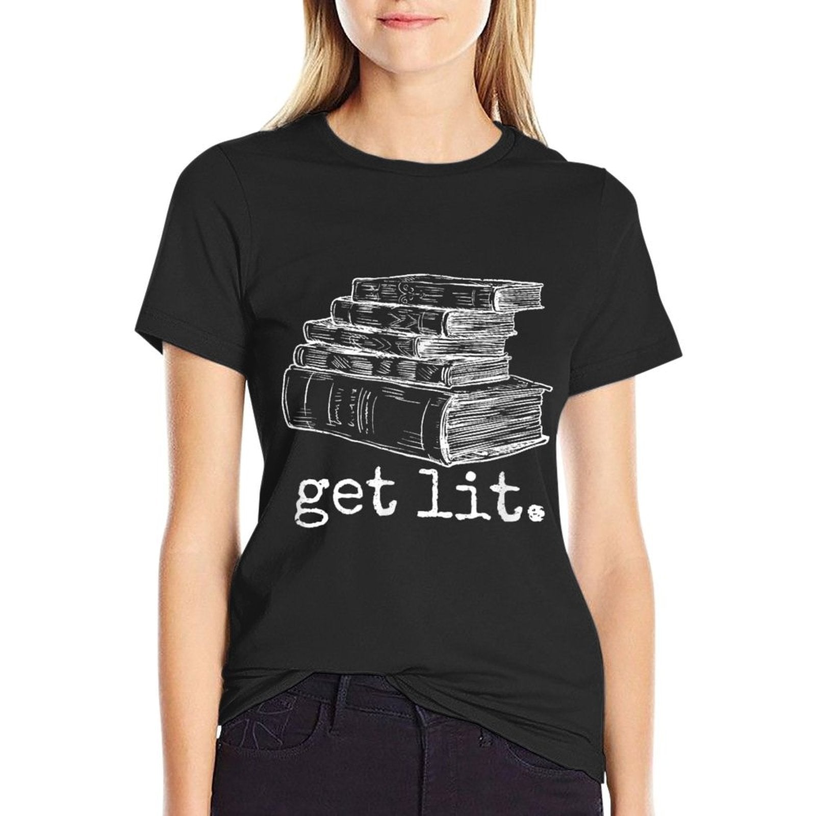 Get Lit with Books Funny Meme - Gift for Book Lover, Reading  Affordable Price T-Shirt