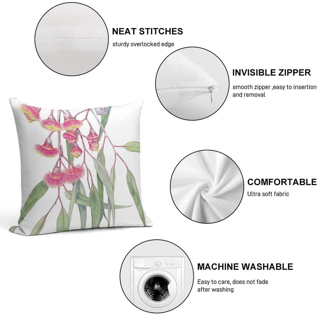 Eucalyptus Caesia Soft Short Plush Fabric Throw Pillow