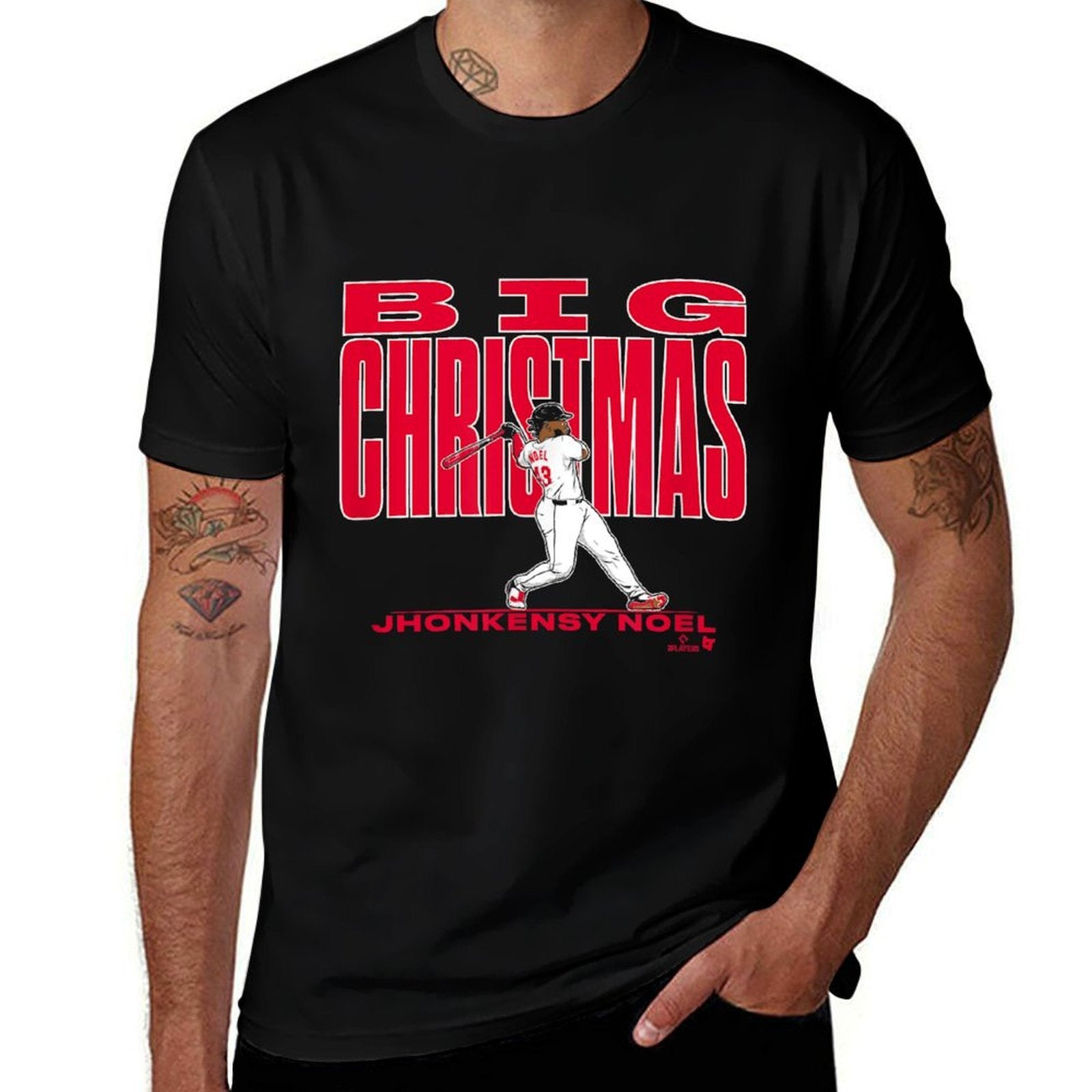 Jhonkensy Noel Big Christmas - Cleveland Baseball  Rolled Sleeves T-Shirt