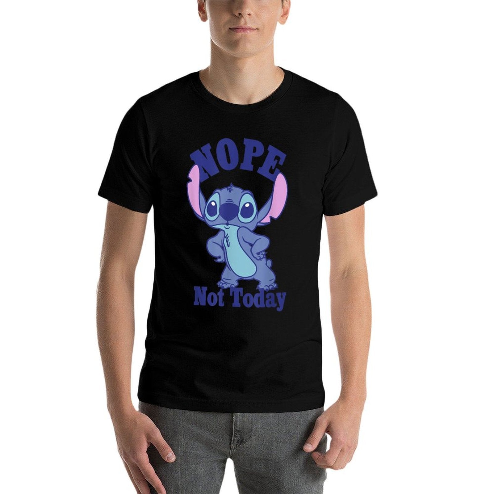 Disney Lilo  Stitch Nope Not Today Quote Cute Pose  Eco-friendly Material T-Shirt