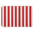 Retro Red & White Striped Team Colours  Easy Maintenance Bath Mat