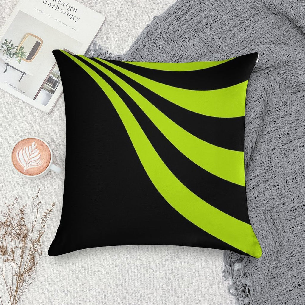 Lime Wave Soft Home Decor Throw Pillow
