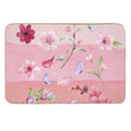 Watercolor Flowers And Butterflies  Dirt-Trapping Bath Mat