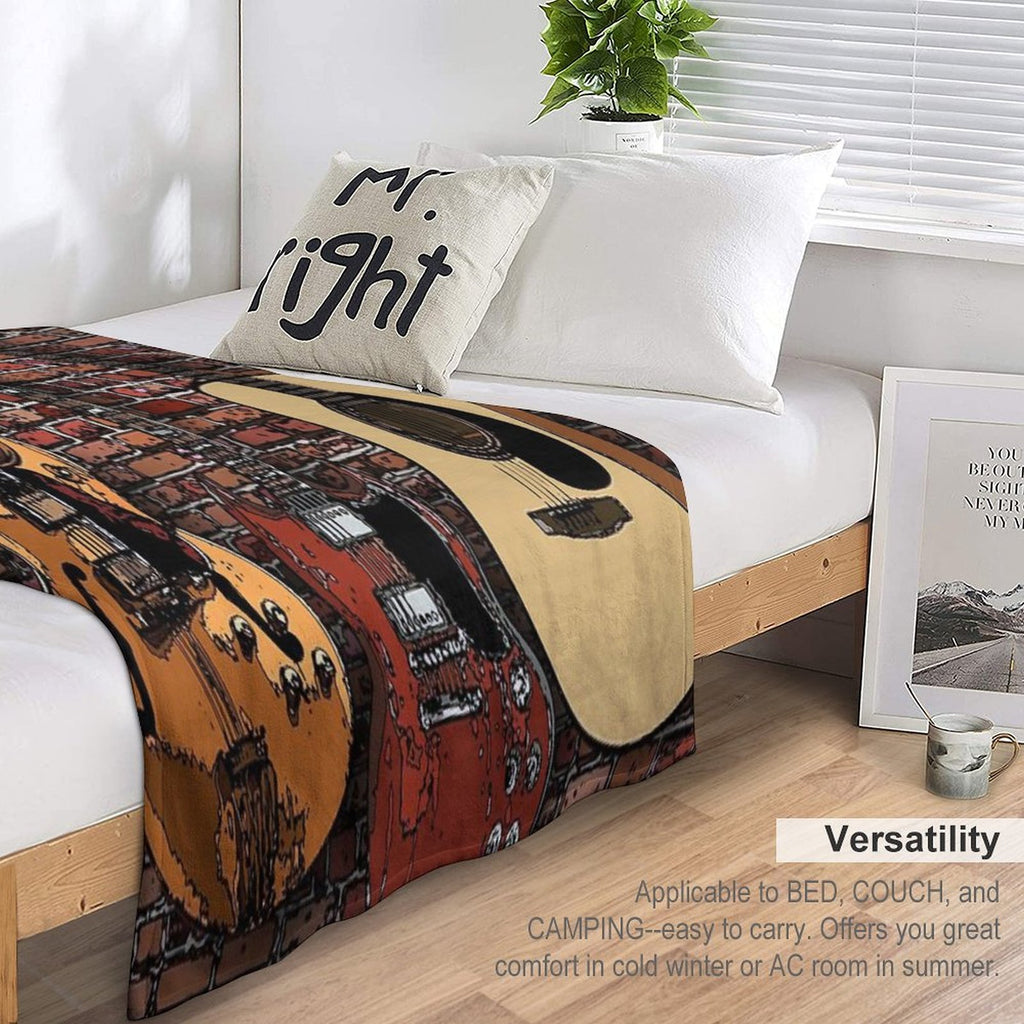 Three Guitars Comfort Throw Blanket