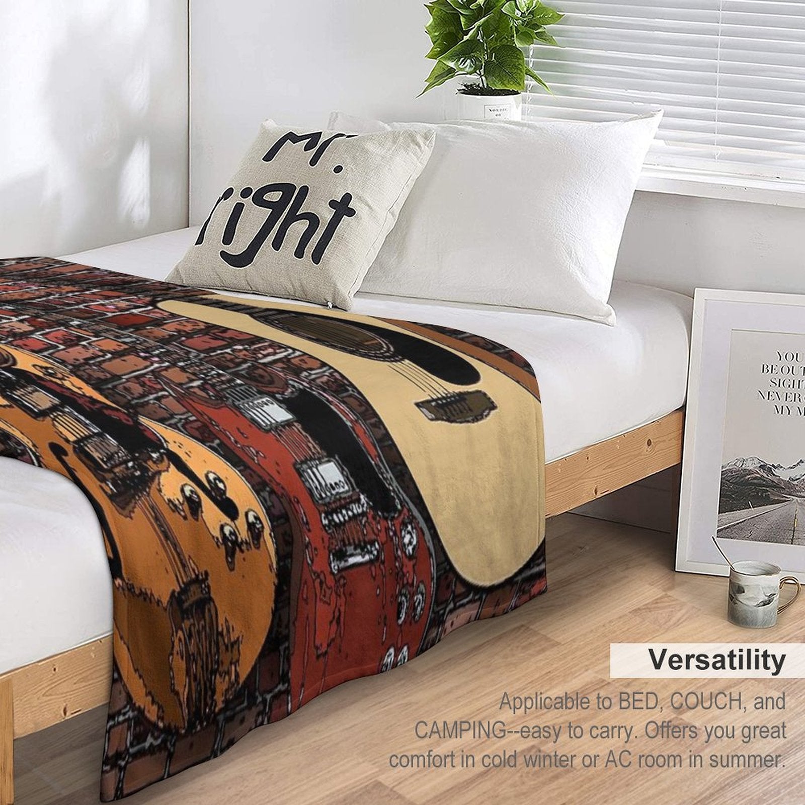 Three Guitars Comfort Throw Blanket