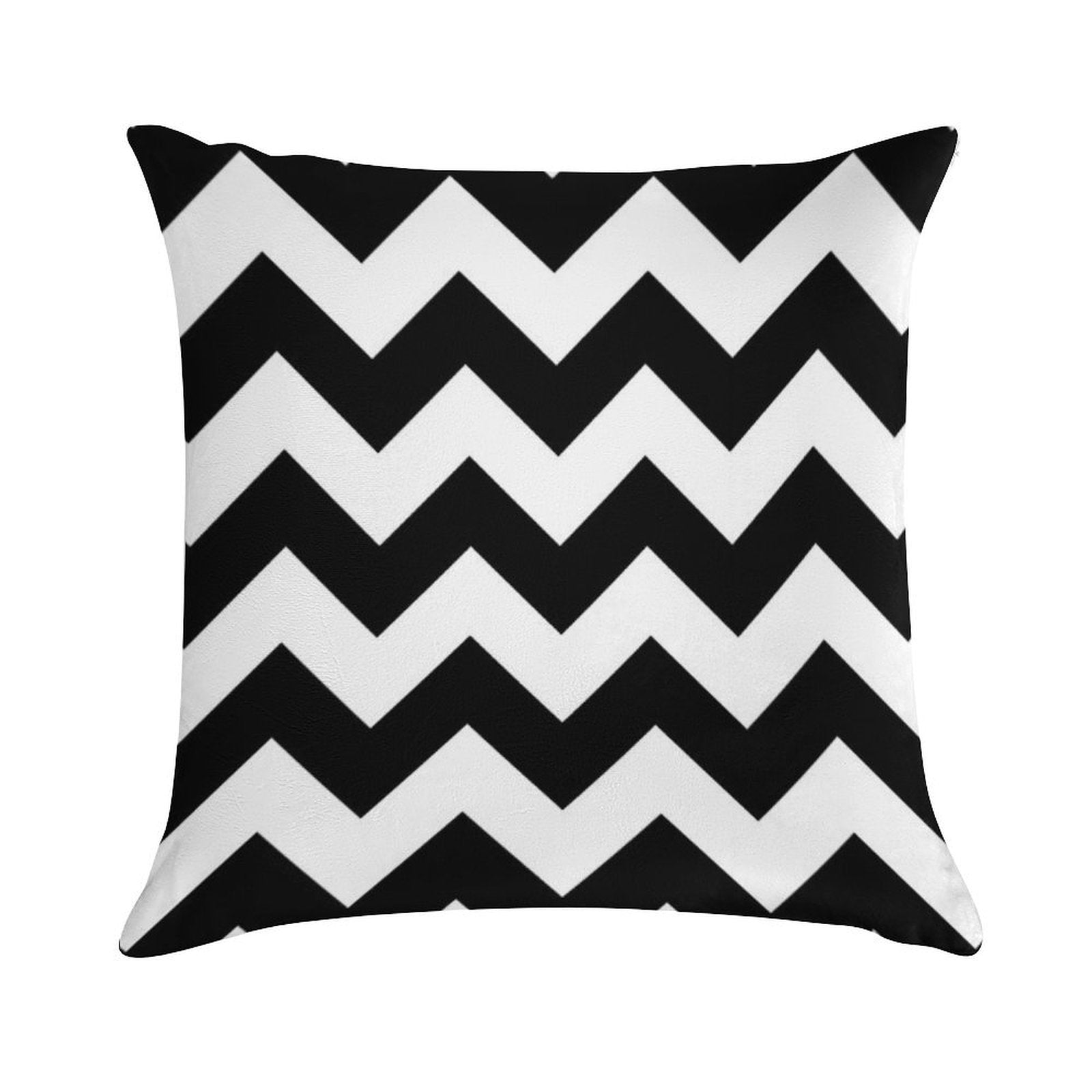 Black And White Chevron Stripes Soft Warmth Comfort Throw Pillow
