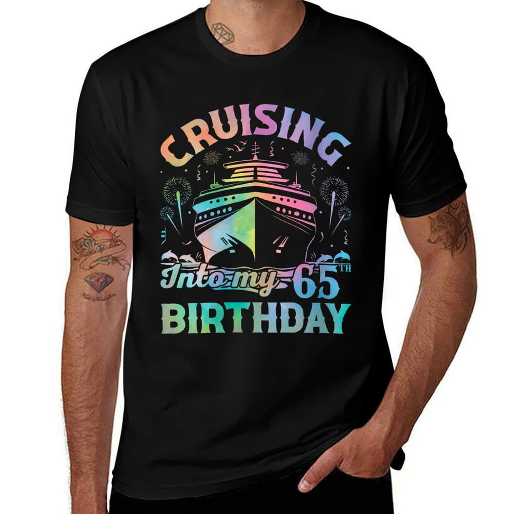 65 Year Old Birthday Tie Dye Cruising Into My 65th Birthday  Classic T-Shirt