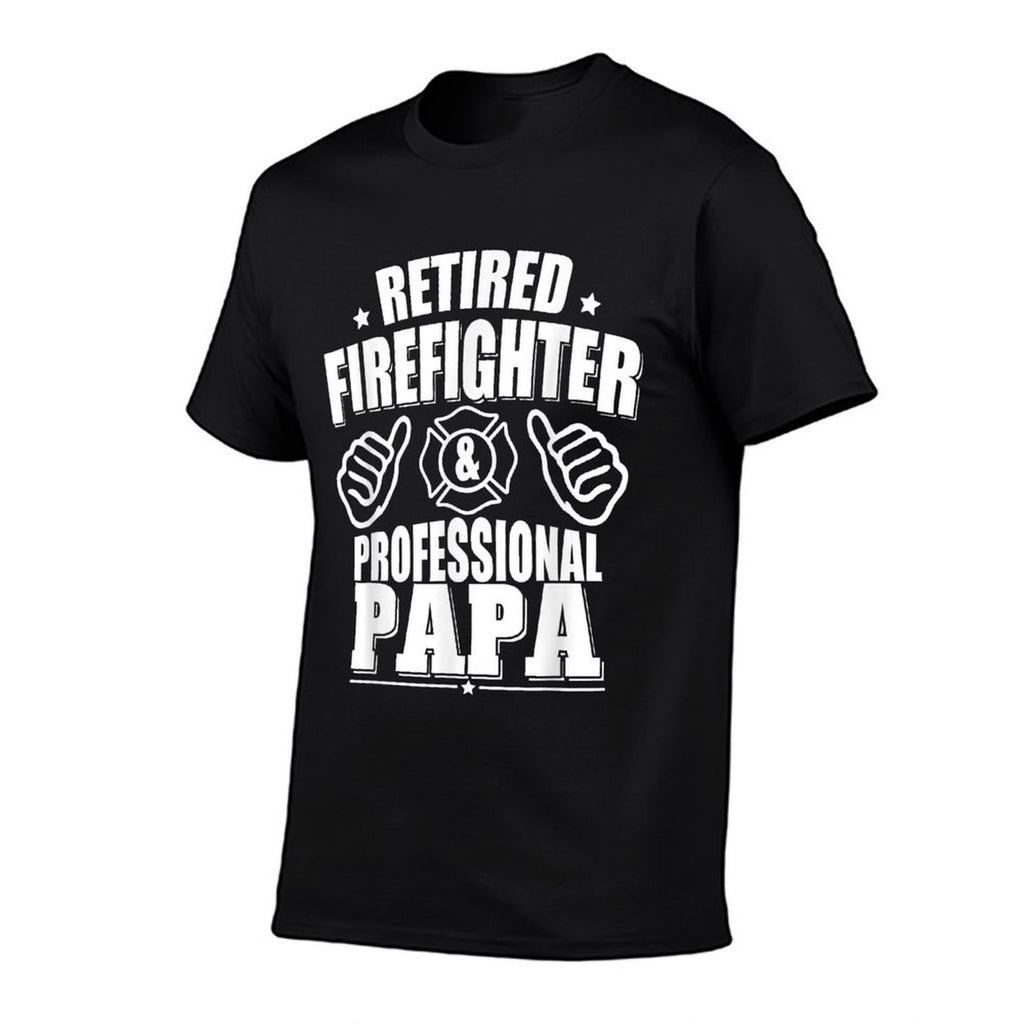 Retired Firefighter & Papa Retirement Gift  Breathable T-Shirt