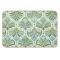 Jade Enamel Art Deco Fans Durable Bath Mat