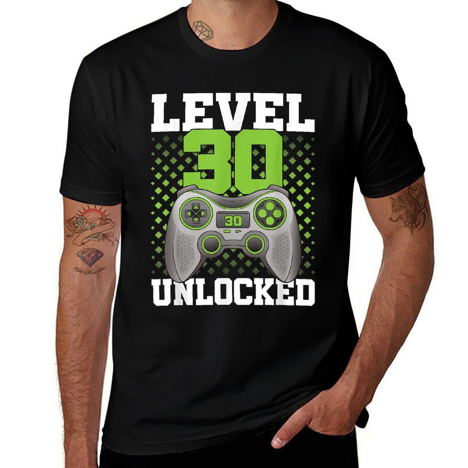 Level 30 Unlocked Gaming 30 Years Old Gamer 30th Birthday  Vintage-inspired T-Shirt