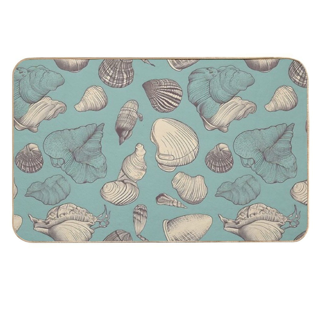 Shells Design  Fade-Resistant Bath Mat