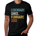 21 Years Old Legendary Since February 2002 21st Birthday  Oversized Silhouette T-Shirt