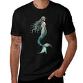 Mermaid Mythical Motif Fantasy Artwork Mermaid  Graphic-printed T-Shirt