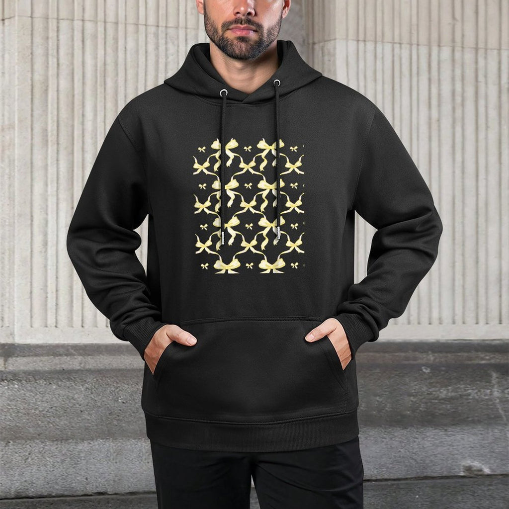 Coquette Light Yellow Ribbons And Bows in Watercolor Casual Wear Hoodie
