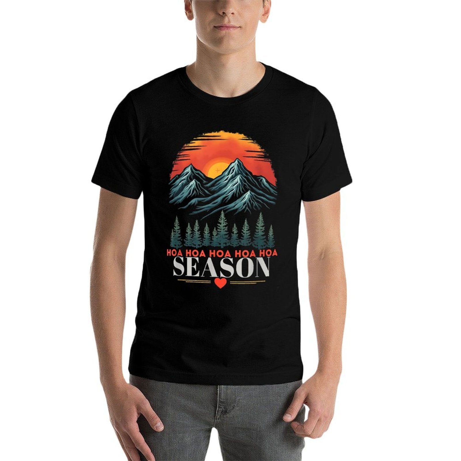 Hoa Hoa Hoa Hoa Hoa Cozy Season Twilight Lover Pine Forest  Durable T-Shirt