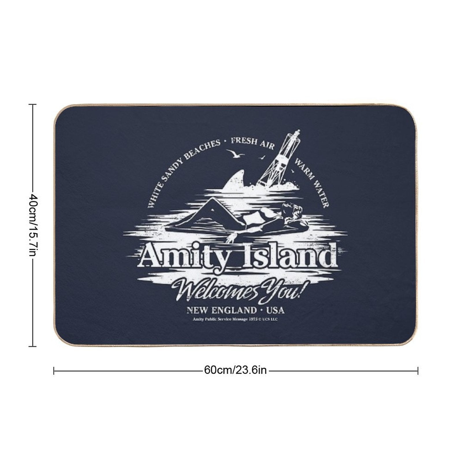 Amity Island  Easy Maintenance Bath Mat