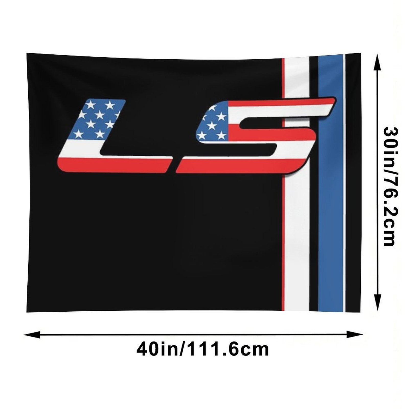 LSX Murica USA V8 Racing LS Flag Stripes Tapestry