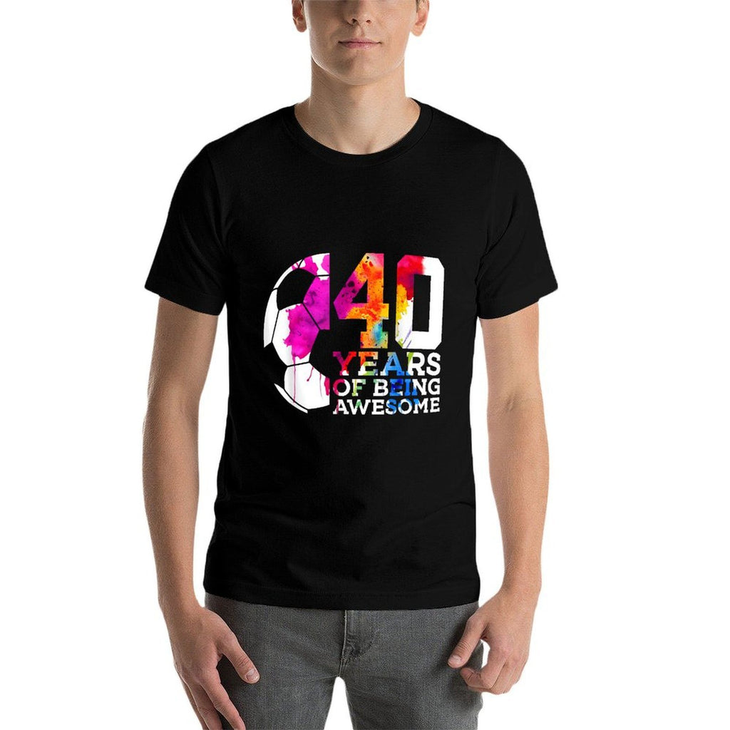 40 YEARS OF BEING AWESOME SOCCER 40TH BIRTHDAY  Trendy Pattern T-Shirt