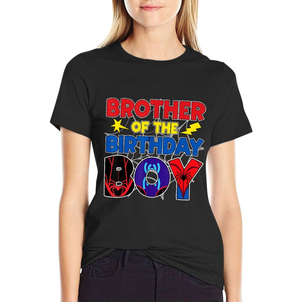 Brother Of The Birthday Boy Matching Spider Family Birthday  Breathable T-Shirt