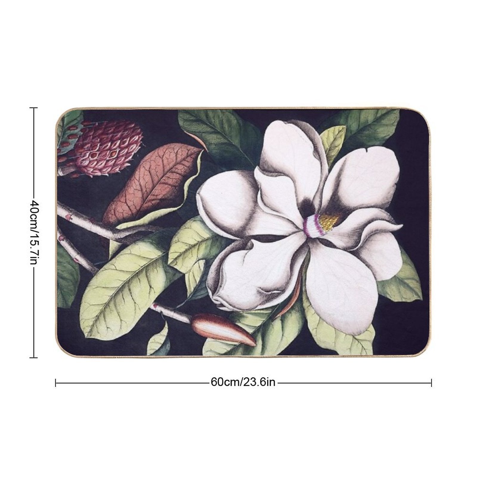 Magnolia Flower  Multi-Purpose Bath Mat