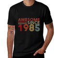 Retro 40 Birthday Decorations Men 40yr 1985 40th Birthday  Heathered Texture T-Shirt