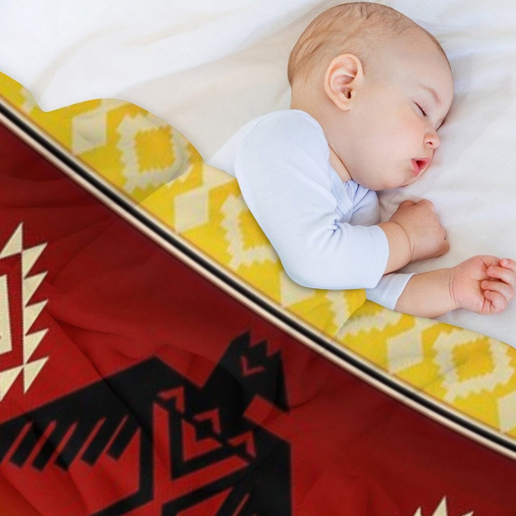 Thunderbird  Native American Pattern All-season Throw Blanket
